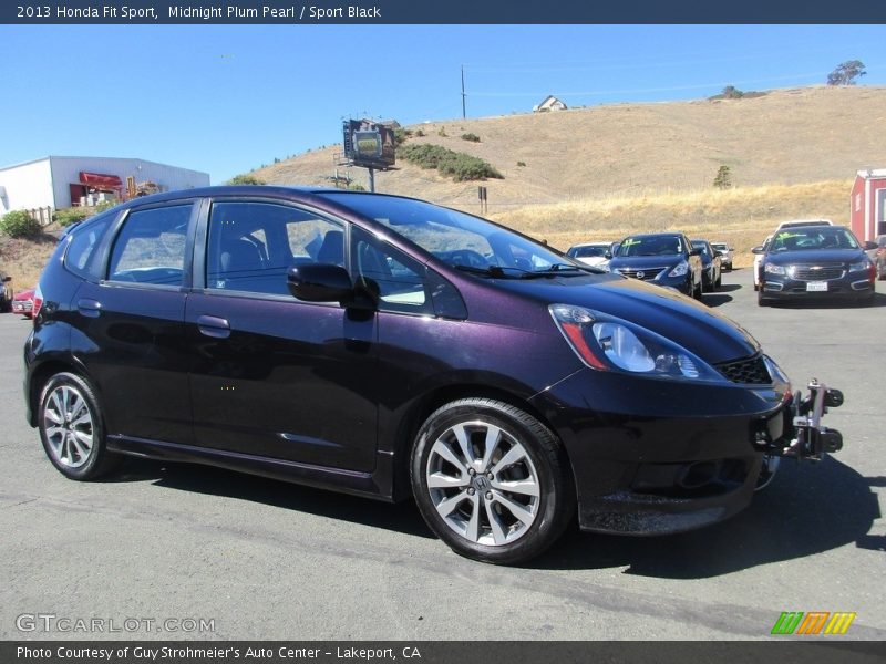Midnight Plum Pearl / Sport Black 2013 Honda Fit Sport