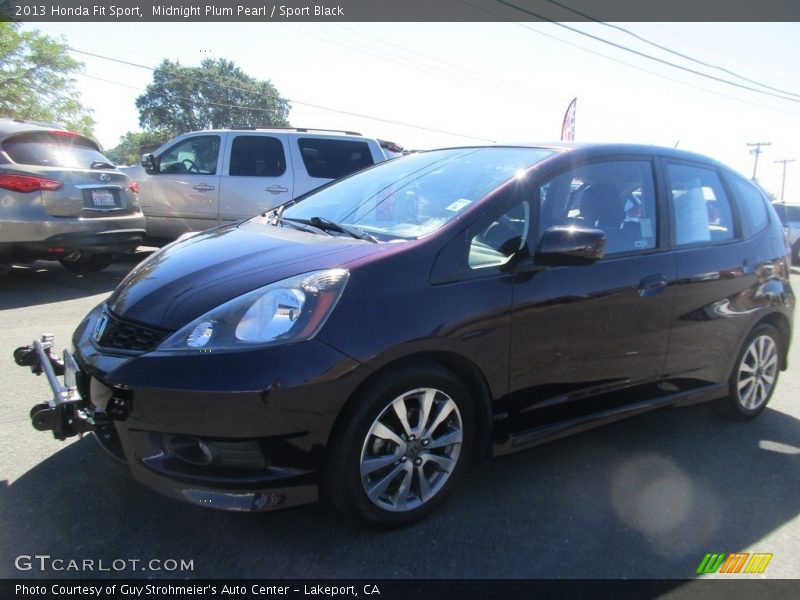 Midnight Plum Pearl / Sport Black 2013 Honda Fit Sport