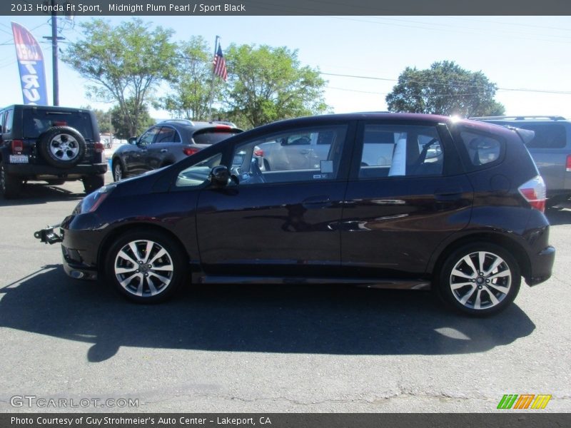 Midnight Plum Pearl / Sport Black 2013 Honda Fit Sport