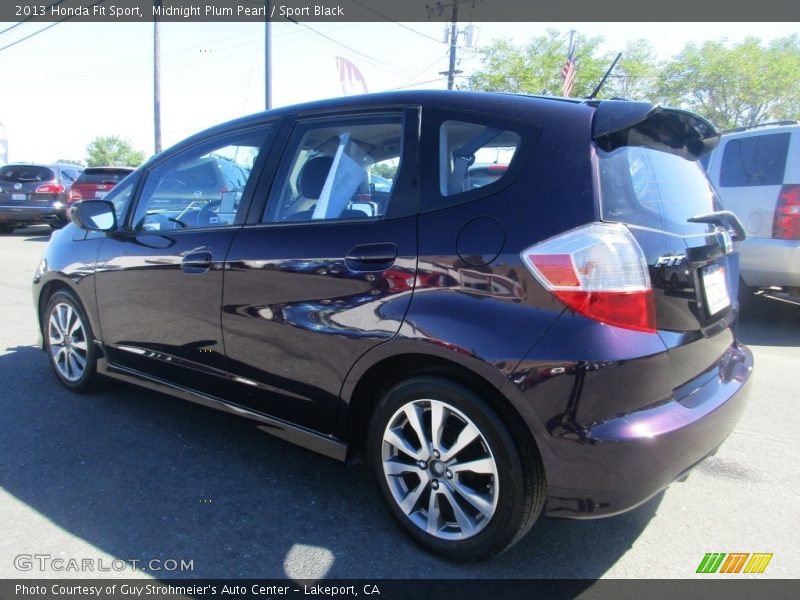 Midnight Plum Pearl / Sport Black 2013 Honda Fit Sport