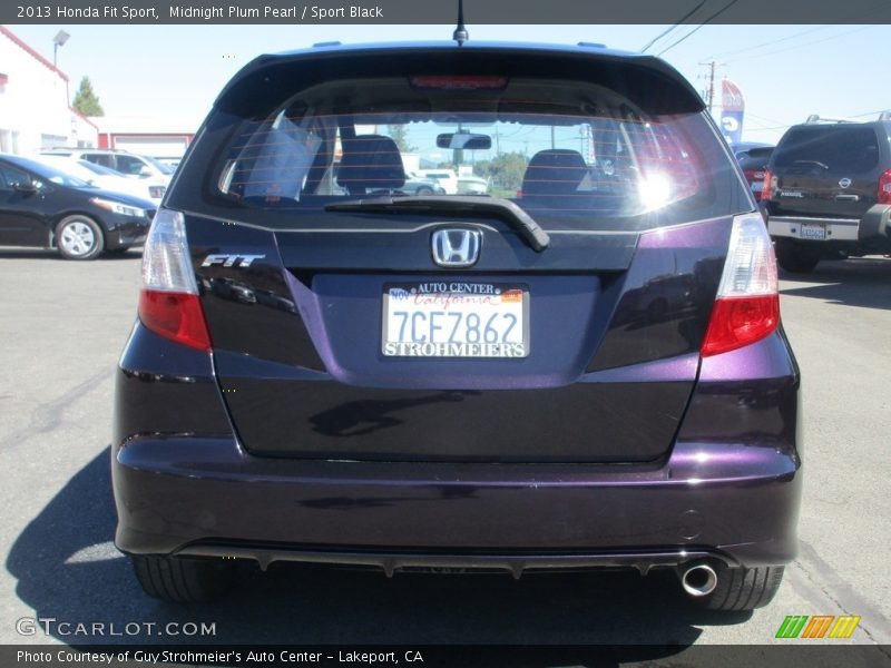 Midnight Plum Pearl / Sport Black 2013 Honda Fit Sport
