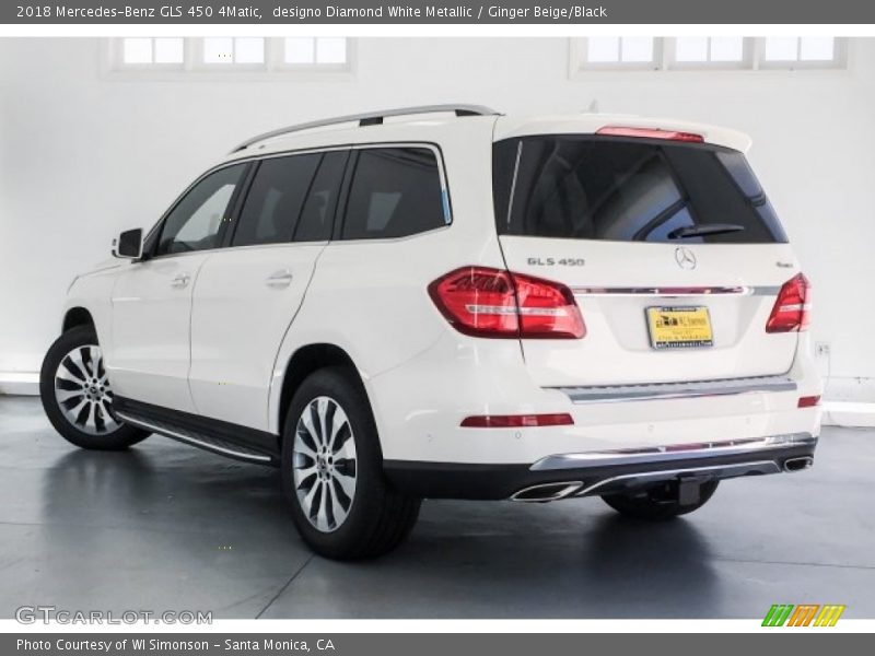 designo Diamond White Metallic / Ginger Beige/Black 2018 Mercedes-Benz GLS 450 4Matic