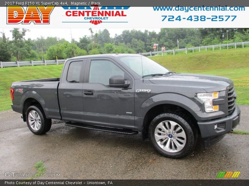 Magnetic / Black 2017 Ford F150 XL SuperCab 4x4