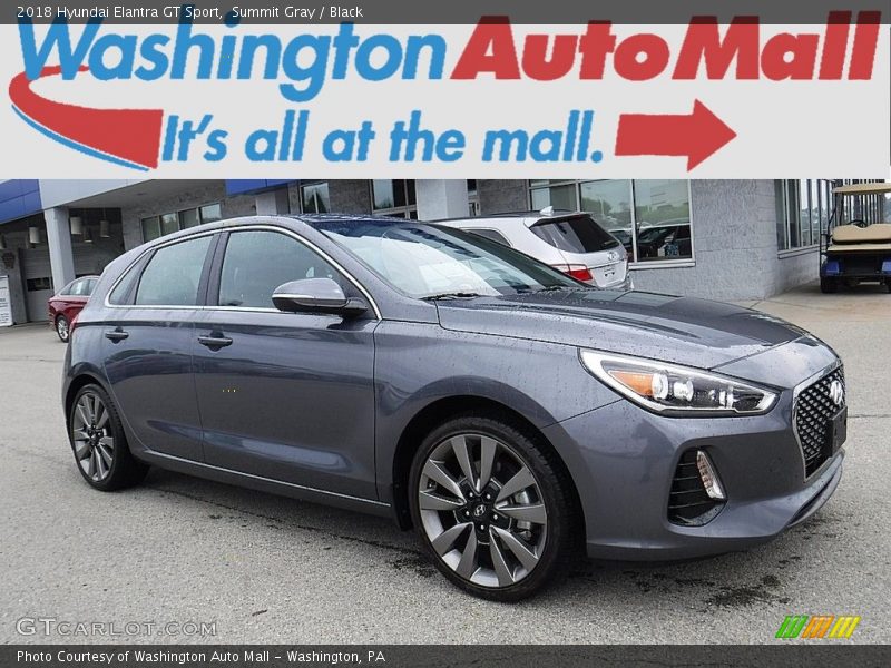 Summit Gray / Black 2018 Hyundai Elantra GT Sport