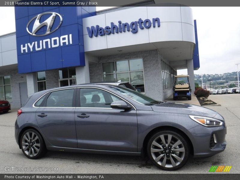 Summit Gray / Black 2018 Hyundai Elantra GT Sport