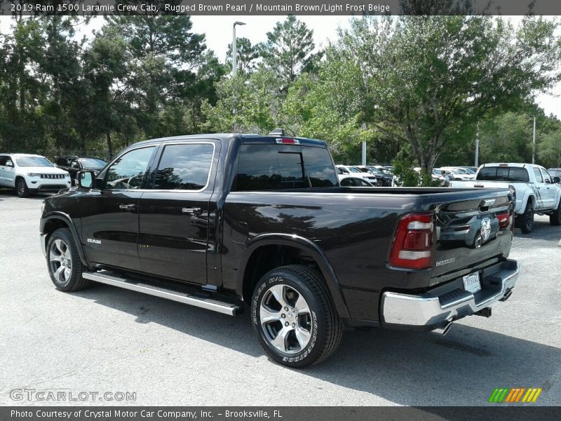 Rugged Brown Pearl / Mountain Brown/Light Frost Beige 2019 Ram 1500 Laramie Crew Cab