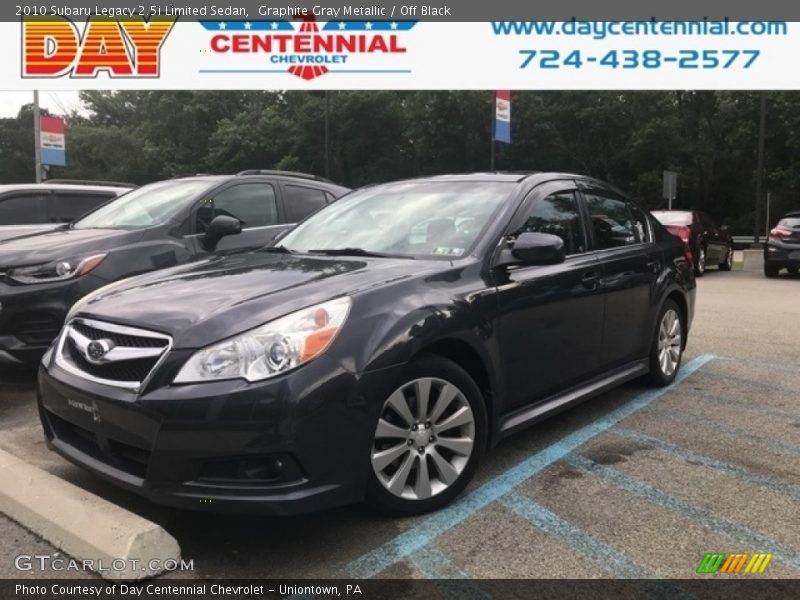 Graphite Gray Metallic / Off Black 2010 Subaru Legacy 2.5i Limited Sedan
