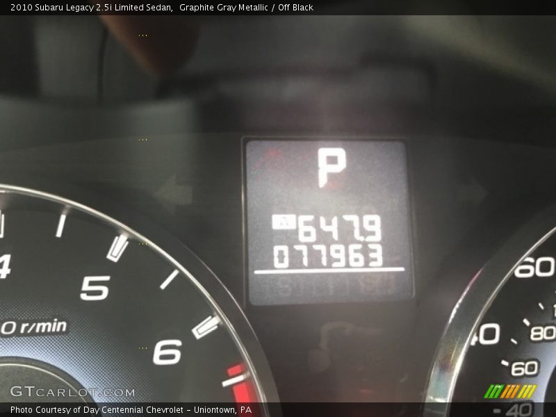 Graphite Gray Metallic / Off Black 2010 Subaru Legacy 2.5i Limited Sedan