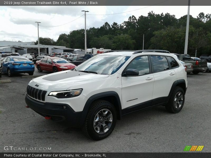 Pearl White / Black 2019 Jeep Cherokee Trailhawk Elite 4x4