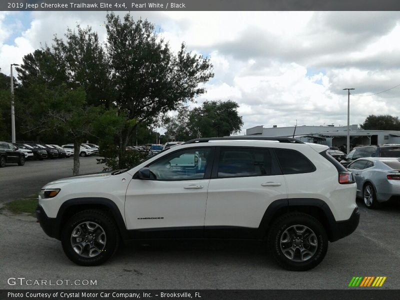 Pearl White / Black 2019 Jeep Cherokee Trailhawk Elite 4x4