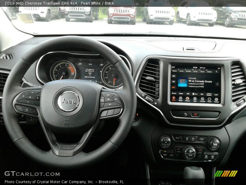 Pearl White / Black 2019 Jeep Cherokee Trailhawk Elite 4x4