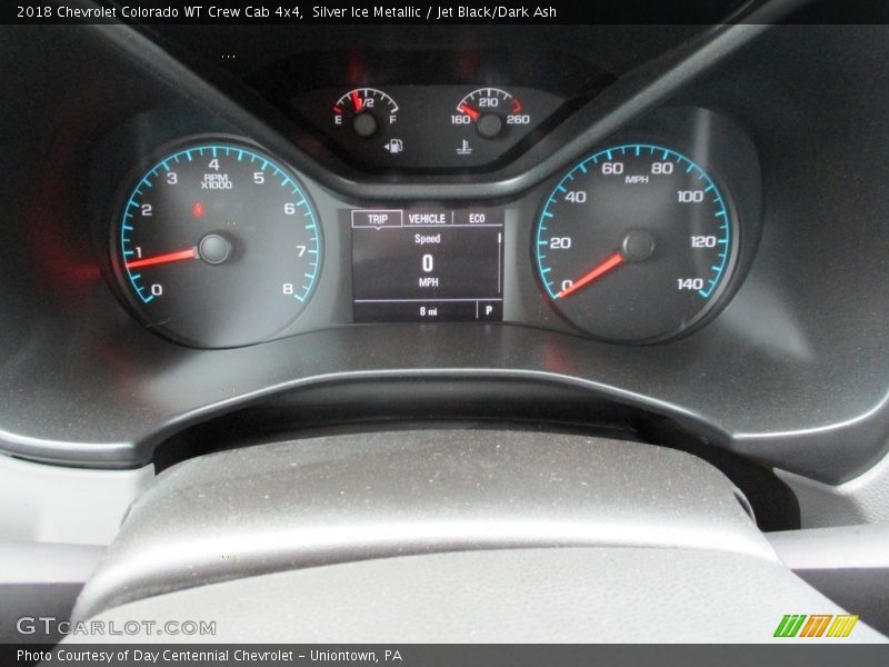 Silver Ice Metallic / Jet Black/Dark Ash 2018 Chevrolet Colorado WT Crew Cab 4x4