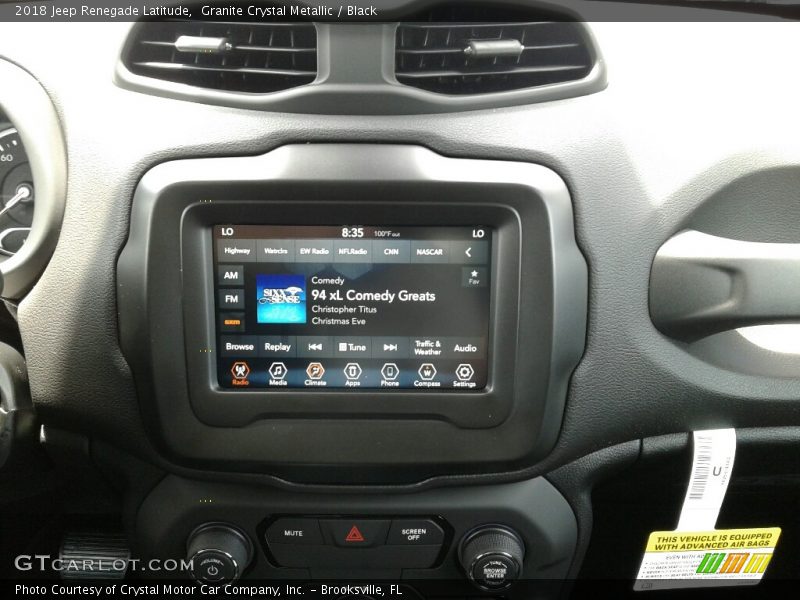 Granite Crystal Metallic / Black 2018 Jeep Renegade Latitude