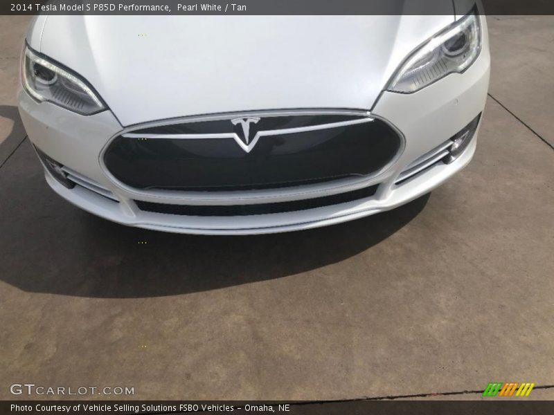 Pearl White / Tan 2014 Tesla Model S P85D Performance