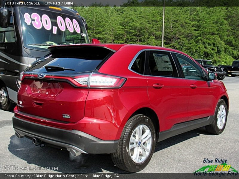 Ruby Red / Dune 2018 Ford Edge SEL