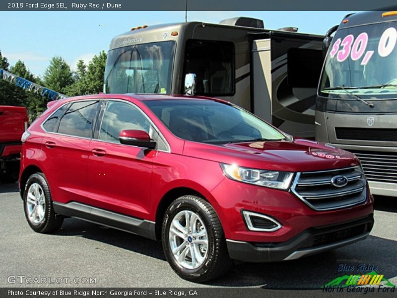 Ruby Red / Dune 2018 Ford Edge SEL