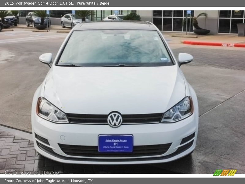 Pure White / Beige 2015 Volkswagen Golf 4 Door 1.8T SE