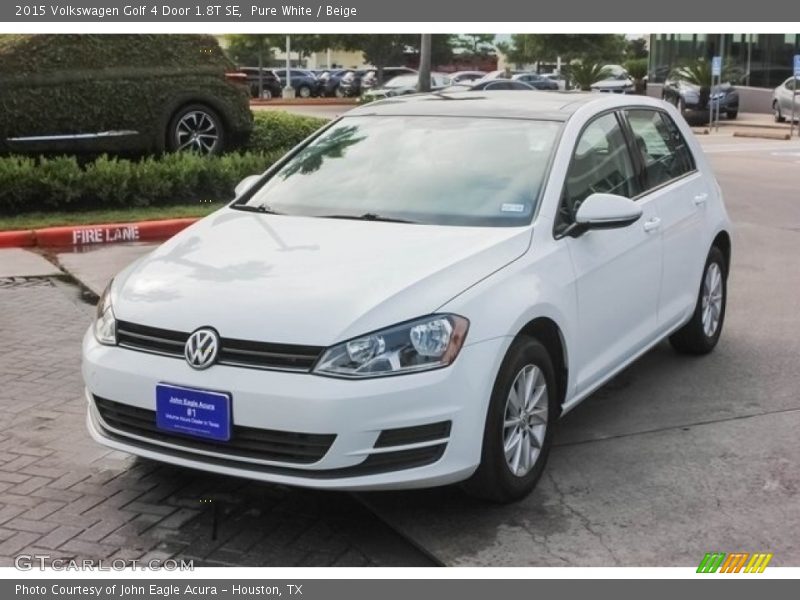 Pure White / Beige 2015 Volkswagen Golf 4 Door 1.8T SE