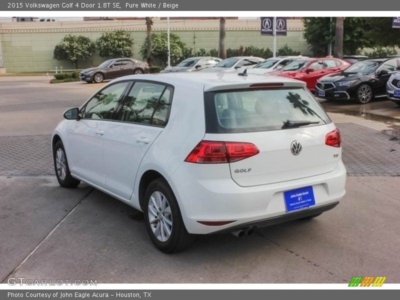 Pure White / Beige 2015 Volkswagen Golf 4 Door 1.8T SE