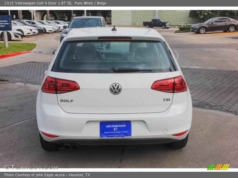 Pure White / Beige 2015 Volkswagen Golf 4 Door 1.8T SE