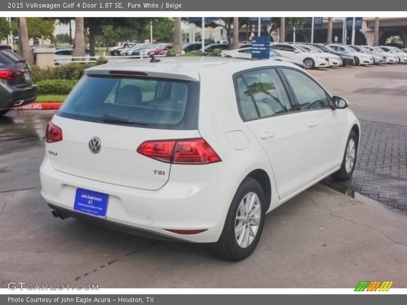 Pure White / Beige 2015 Volkswagen Golf 4 Door 1.8T SE