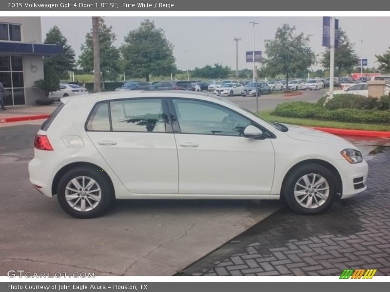 Pure White / Beige 2015 Volkswagen Golf 4 Door 1.8T SE