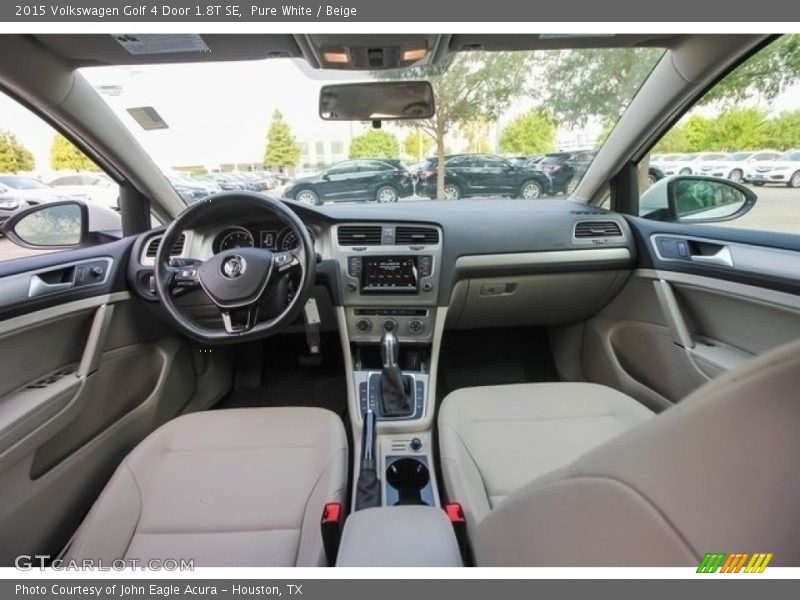 Pure White / Beige 2015 Volkswagen Golf 4 Door 1.8T SE