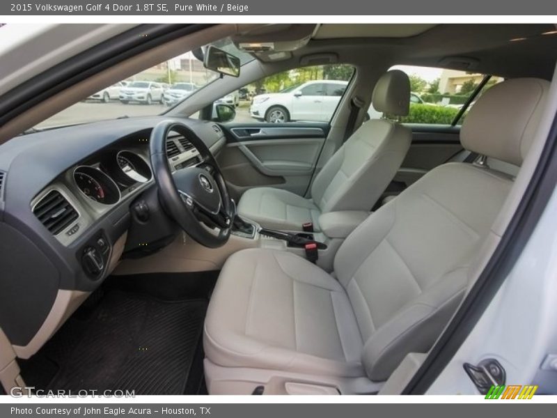 Pure White / Beige 2015 Volkswagen Golf 4 Door 1.8T SE