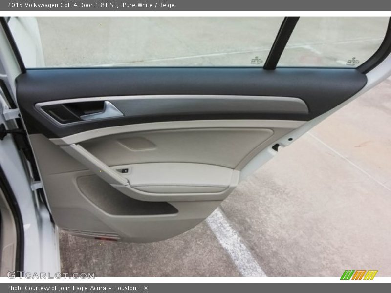 Pure White / Beige 2015 Volkswagen Golf 4 Door 1.8T SE