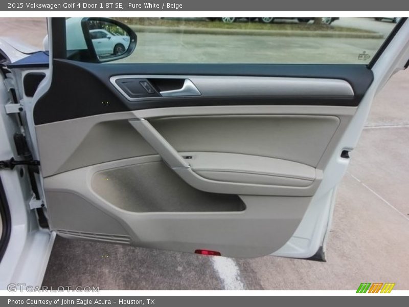 Pure White / Beige 2015 Volkswagen Golf 4 Door 1.8T SE