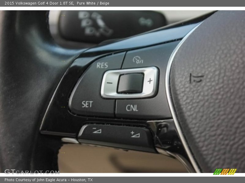 Pure White / Beige 2015 Volkswagen Golf 4 Door 1.8T SE