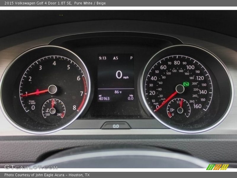 Pure White / Beige 2015 Volkswagen Golf 4 Door 1.8T SE