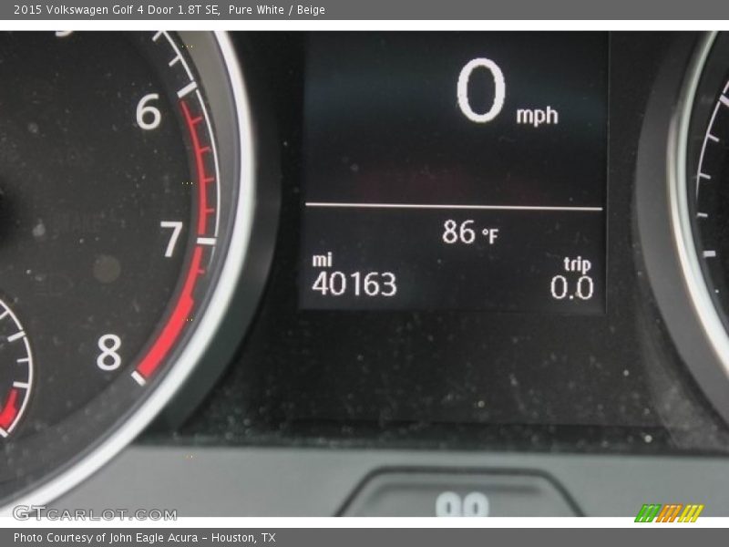 Pure White / Beige 2015 Volkswagen Golf 4 Door 1.8T SE