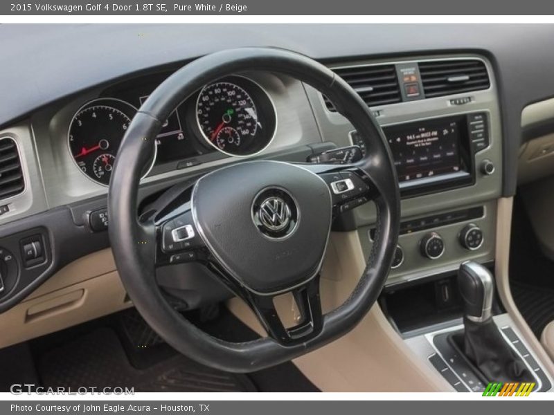 Pure White / Beige 2015 Volkswagen Golf 4 Door 1.8T SE