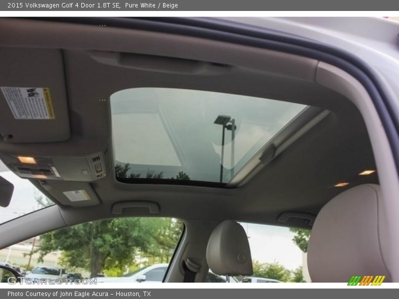 Pure White / Beige 2015 Volkswagen Golf 4 Door 1.8T SE