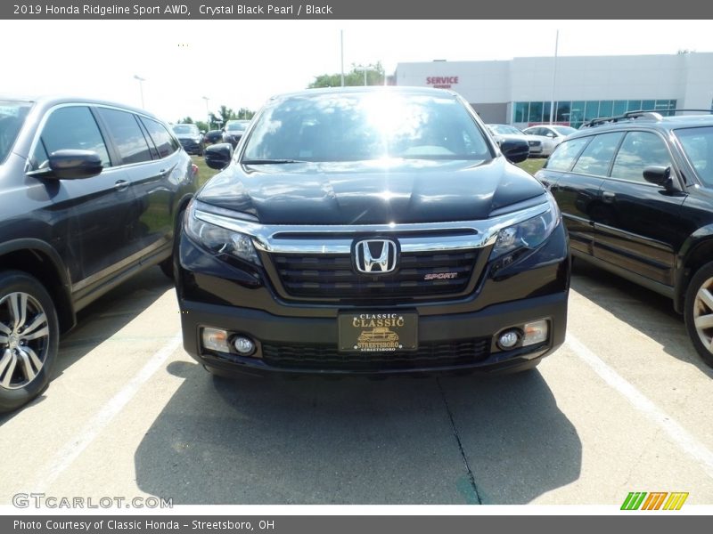 Crystal Black Pearl / Black 2019 Honda Ridgeline Sport AWD