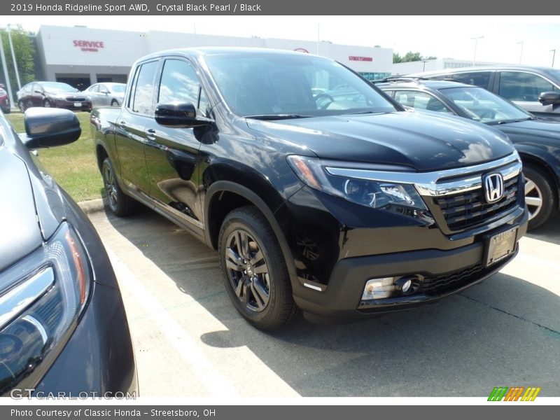 Crystal Black Pearl / Black 2019 Honda Ridgeline Sport AWD