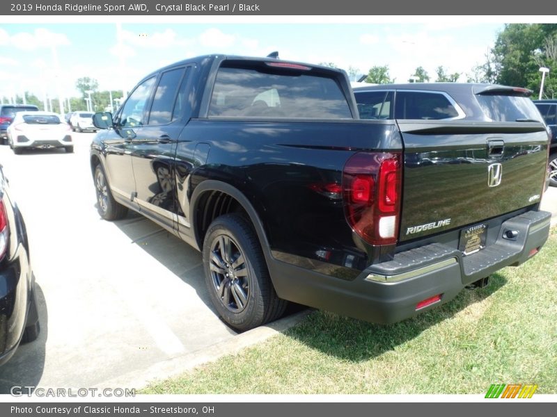 Crystal Black Pearl / Black 2019 Honda Ridgeline Sport AWD