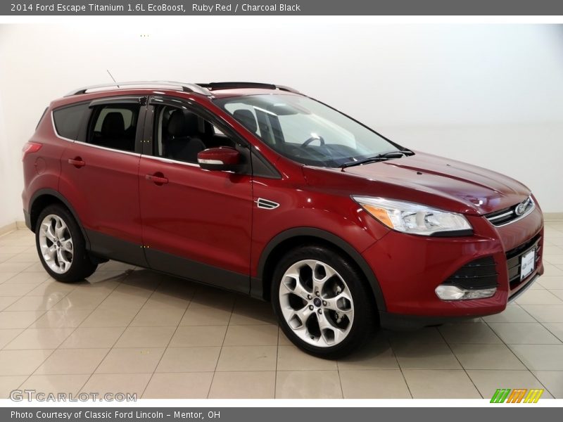 Ruby Red / Charcoal Black 2014 Ford Escape Titanium 1.6L EcoBoost
