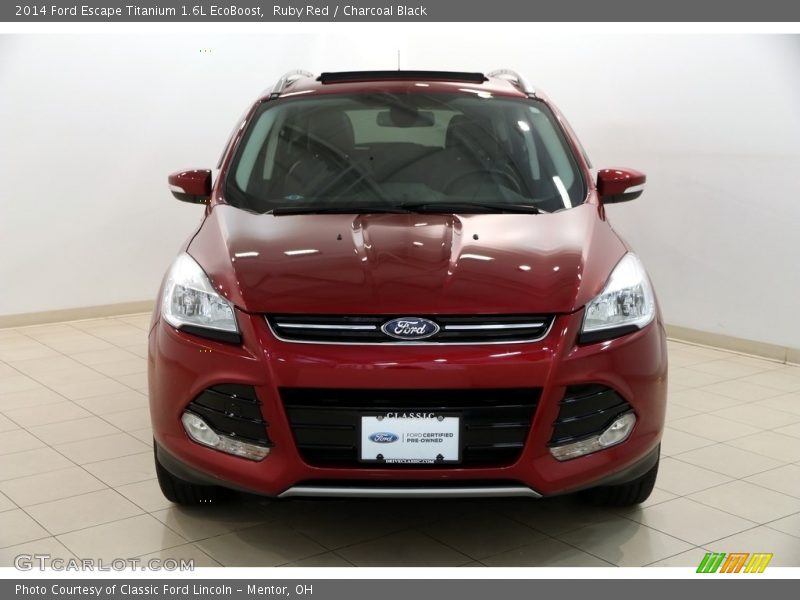 Ruby Red / Charcoal Black 2014 Ford Escape Titanium 1.6L EcoBoost