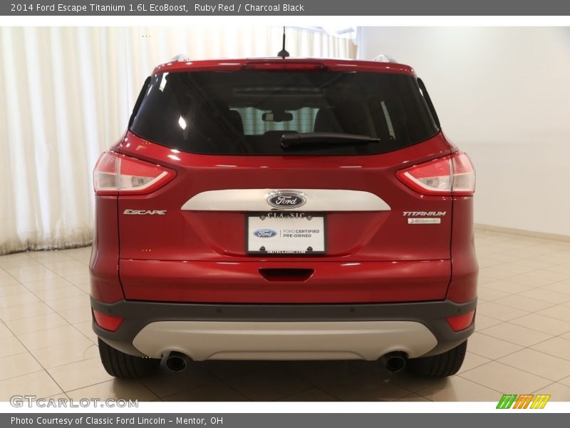 Ruby Red / Charcoal Black 2014 Ford Escape Titanium 1.6L EcoBoost