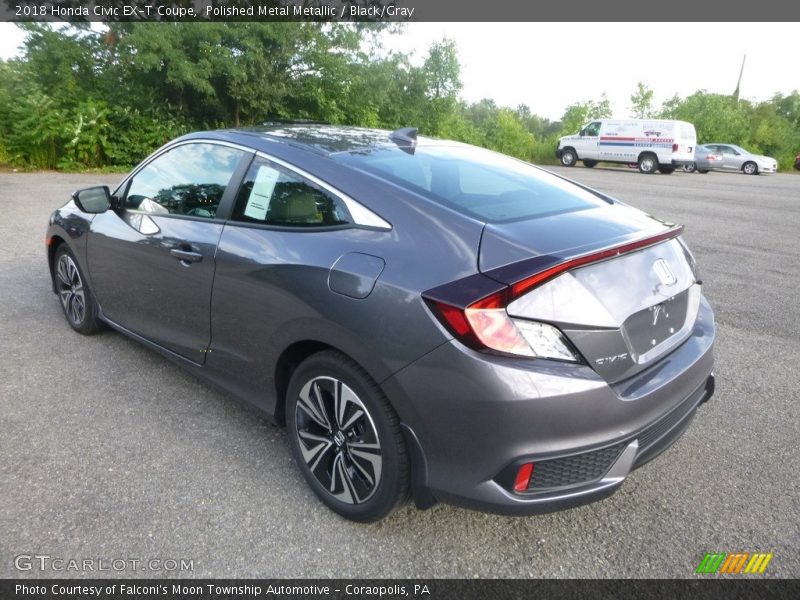Polished Metal Metallic / Black/Gray 2018 Honda Civic EX-T Coupe