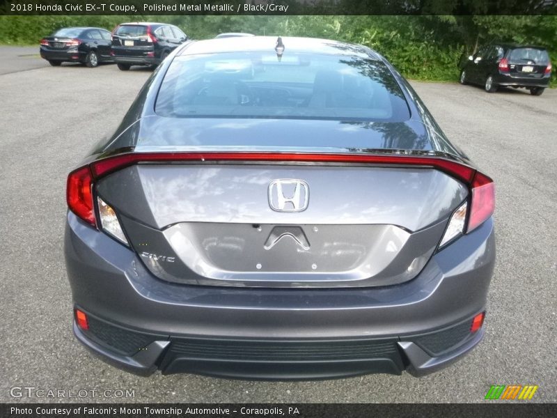 Polished Metal Metallic / Black/Gray 2018 Honda Civic EX-T Coupe