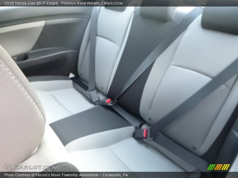 Polished Metal Metallic / Black/Gray 2018 Honda Civic EX-T Coupe
