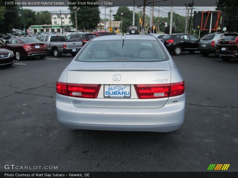 Silver Frost Metallic / Gray 2005 Honda Accord Hybrid Sedan