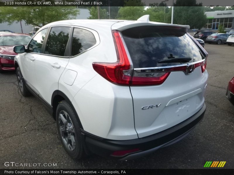 White Diamond Pearl / Black 2018 Honda CR-V EX AWD