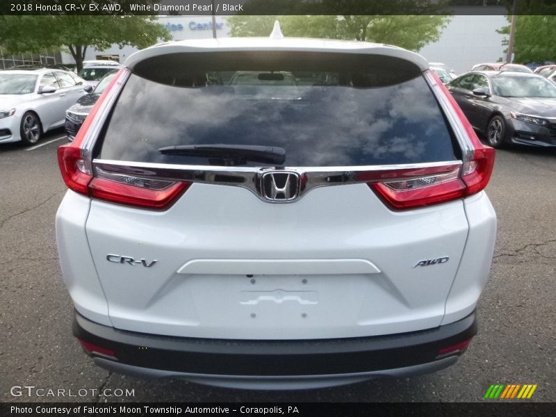 White Diamond Pearl / Black 2018 Honda CR-V EX AWD