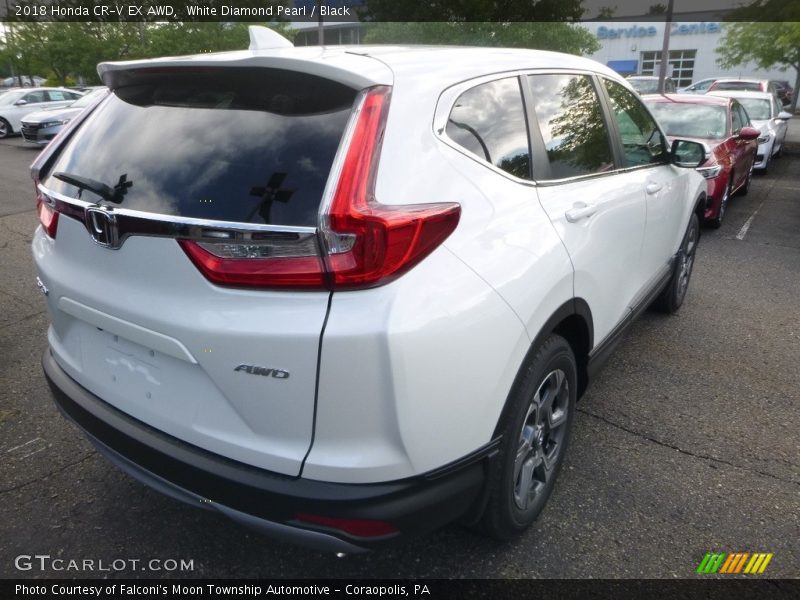 White Diamond Pearl / Black 2018 Honda CR-V EX AWD