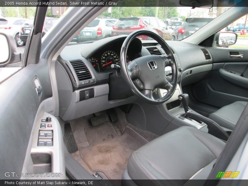 Silver Frost Metallic / Gray 2005 Honda Accord Hybrid Sedan