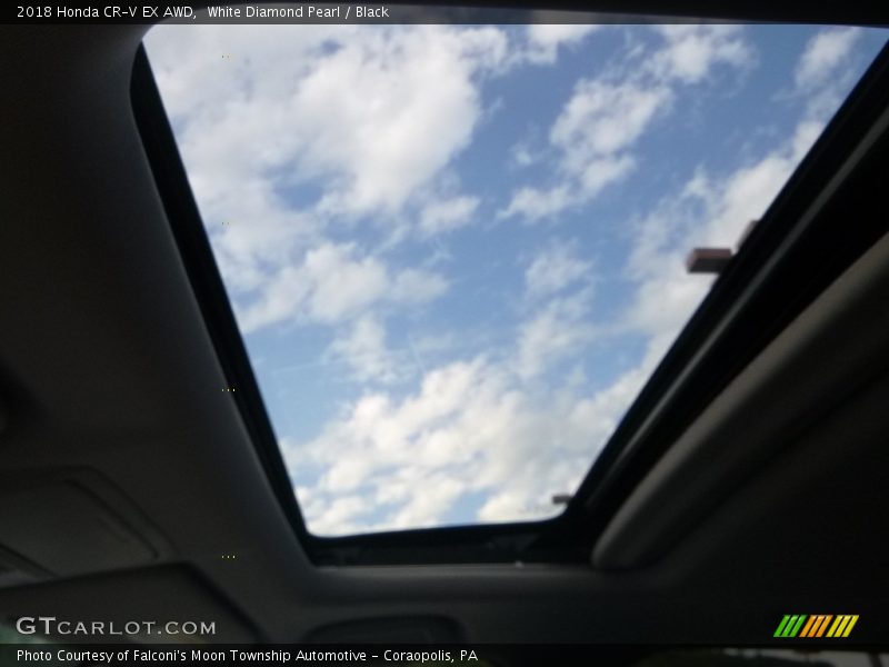 White Diamond Pearl / Black 2018 Honda CR-V EX AWD